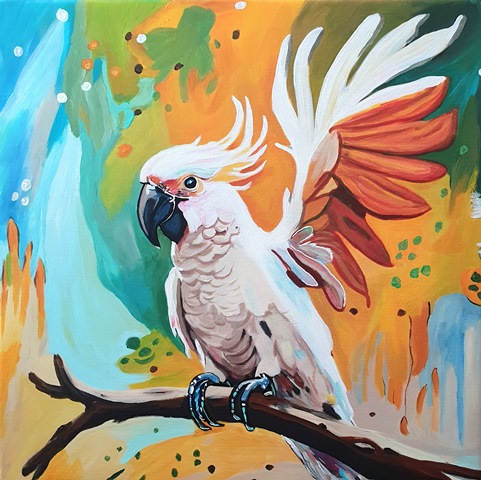 Peggy Liebenow- 50x50x3 cm -tier-  Hallo Du.jpg